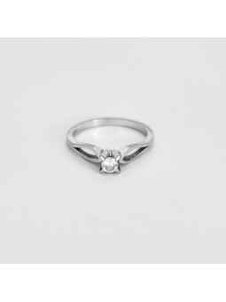 Bague or 18kt solitaire...