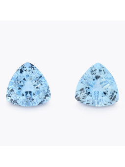 Coppia di 2 Acquemarine Blu...