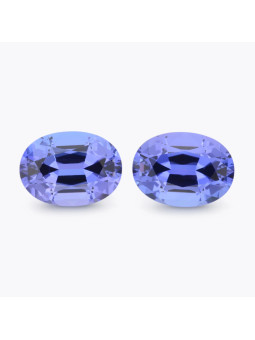 Coppia di 2 Tanzanite blu...