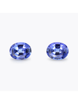 Coppia di 2 Tanzanite blu...