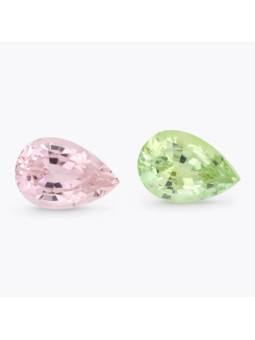 Coppia di 2 Tormaline rosa...