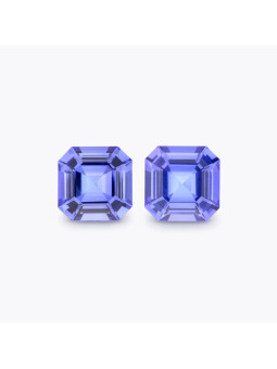 Paire de 2 Tanzanites bleu...