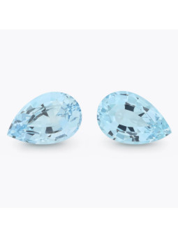 Coppia di 2 Acquamarine blu...