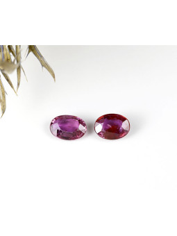 Par de 2 rubíes rojos...